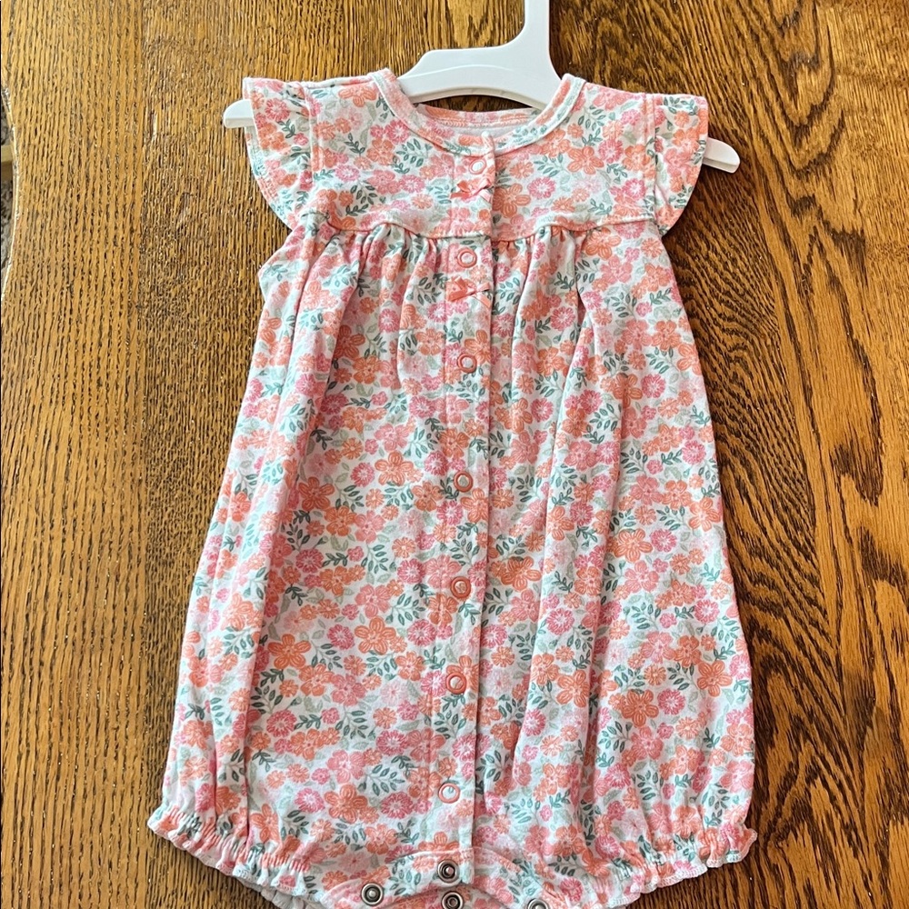 Floral bubble romper
